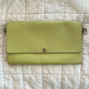 MARNI purse clutch l - lime green - slim shoulder bag